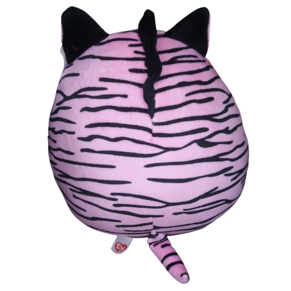 TY Pink and Black Zoey Zebra Squish-a-Boo 10" NWT - Picture 4 of 4